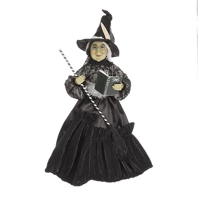 Halloween Themed Fabric Black Witch For Halloween Indoor Decorations