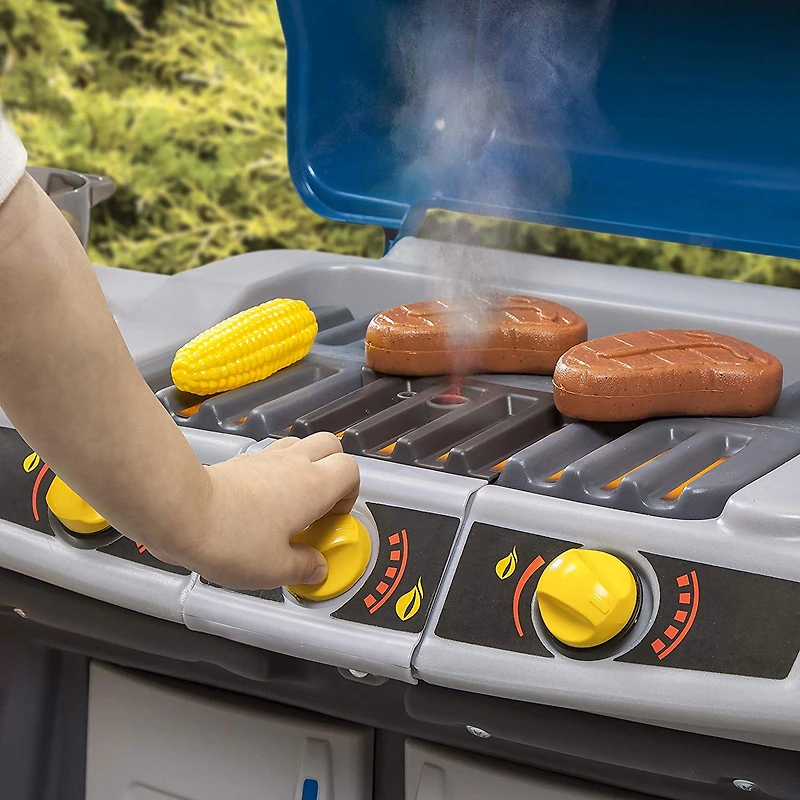Step2 Pretend Play Battery Powered Sizzle & Smoke Barbecue Grill w/ Cooking Set