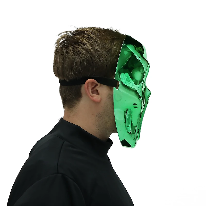 Green Loud Ghost Mask for Adults, Plastic, Unisex, Halloween Costume Accessory for Adults, by Way to Celebrate