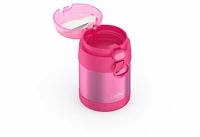 Thermos FUNtainer Pot alimentaire isolé sous vide en acier inoxydable avec dessus snack, 295 ml, rose