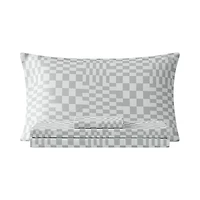 Bco Home 4 Pieces Ensemble de lit Rafraîchissant Gris 1 place/long