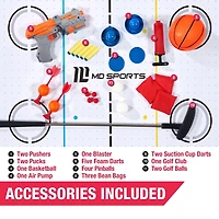 48 in. Combo Game Table, Air Hockey, Basketball, Bag Toss, Darts, Pinball Soccer, Target Shooting, Mini Golf, Multi Game Table by MD Sports