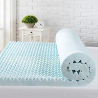 Zinus Spa Sensations 3 inch Swirl Cooling Gel Memory Foam Air Flow Mattress Topper