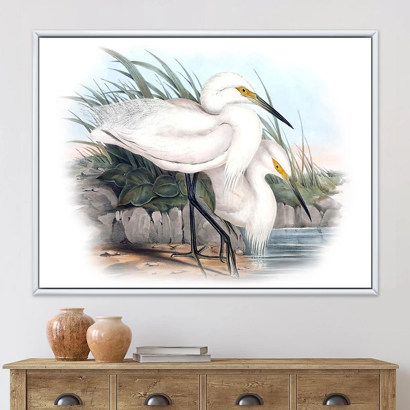 Designart Vintage Bird Life I FLOAT FRAME WALL ART