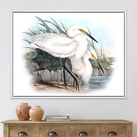 Designart Vintage Bird Life I FLOAT FRAME WALL ART