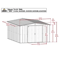 Arrow 10 x 14 x 6 ft Green Shed