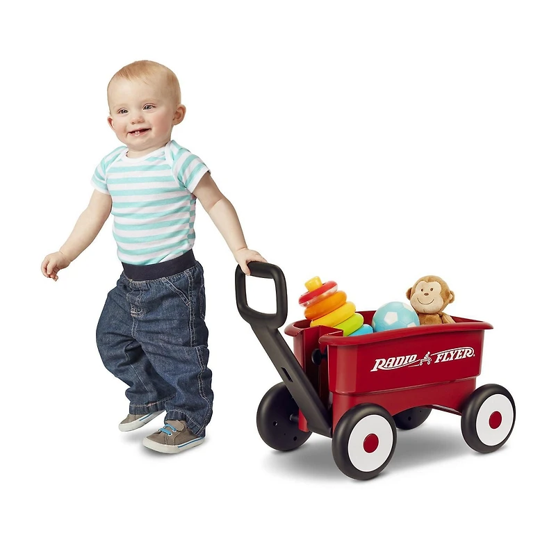 Radio Flyer, Mon premier chariot 2-en-1, Marchette et jouet, rouge