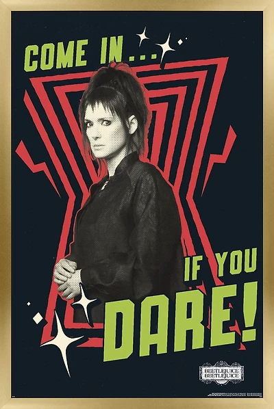 Beetlejuice Beetlejuice - Come In If You Dare Wall Poster, 14.725" x 22.375" Framed