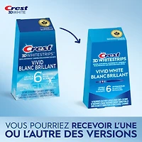 Crest 3D Whitestrips Classic Vivid At-home Teeth Whitening Kit, 6 Levels Whiter, 10 Treatments