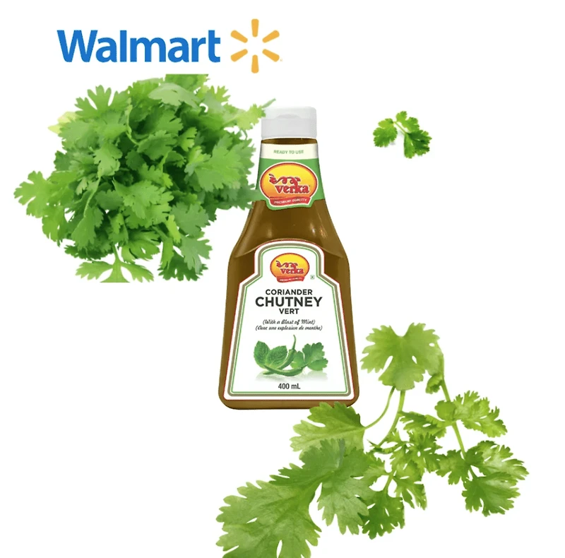 Chutney de coriandre Verka, 400ml avec une explosion de menthe
