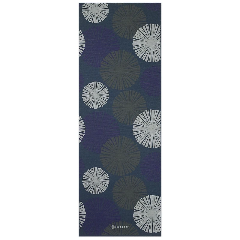 Tapis de Yoga Gaiam 6mm Premium Imprimé Réversible - Subtle Bloom