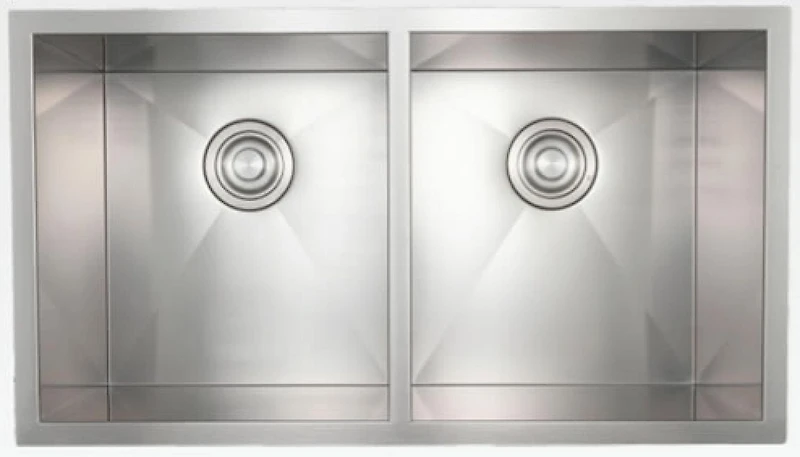 American Imaginations 32-in. W CSA Approved Stainless Steel Kitchen Sink With 2 Bowl And 18 Gauge