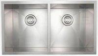 American Imaginations 32-in. W CSA Approved Stainless Steel Kitchen Sink With 2 Bowl And 18 Gauge