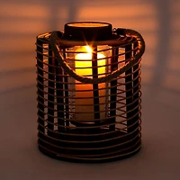 Truu Design, Cylindrical Rattan and Wooden Lantern