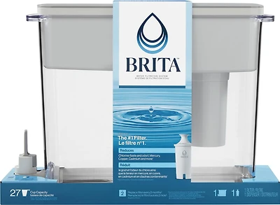 Brita 27 Cup Filter Dispenser, Reduces Chlorine taste and odour from Tap Water, Filters 151 Litres, UltraMax,, Grey