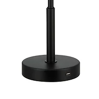hometrends 20"H Black with USB Charging Port Lamp Base