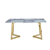 Heavenly Collection White Marble Table Dining Table