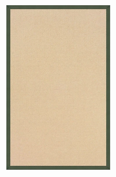 Tapis d'appoint Athena naturel et vert 1 pi 10 po x 2 pi 10 po