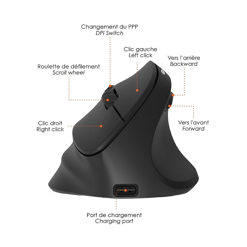 IntekView Vertical Mouse Intekview Bt + 2.4G Wireless