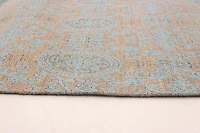 ECARPETGALLERY 4'9" x 6'9" Transitional Collage Handmade Area Rug for Living Room, Dining Room and Bedroom in Blue
