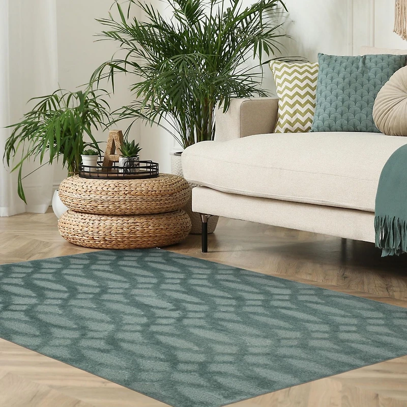 Avenue B Sophelia Teal 5' x 7' area rug
