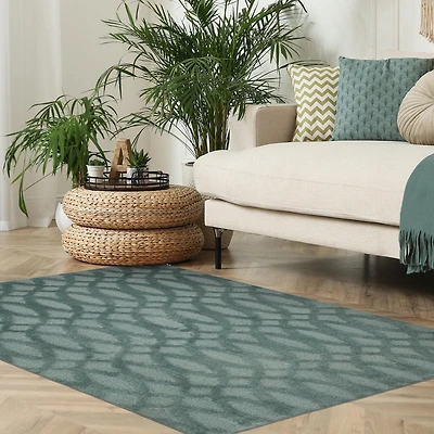Avenue B Sophelia Teal 5' x 7' area rug