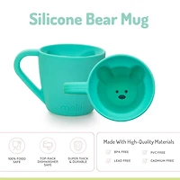 melii Silicone Bear Mug for Toddlers and Kids - Blue