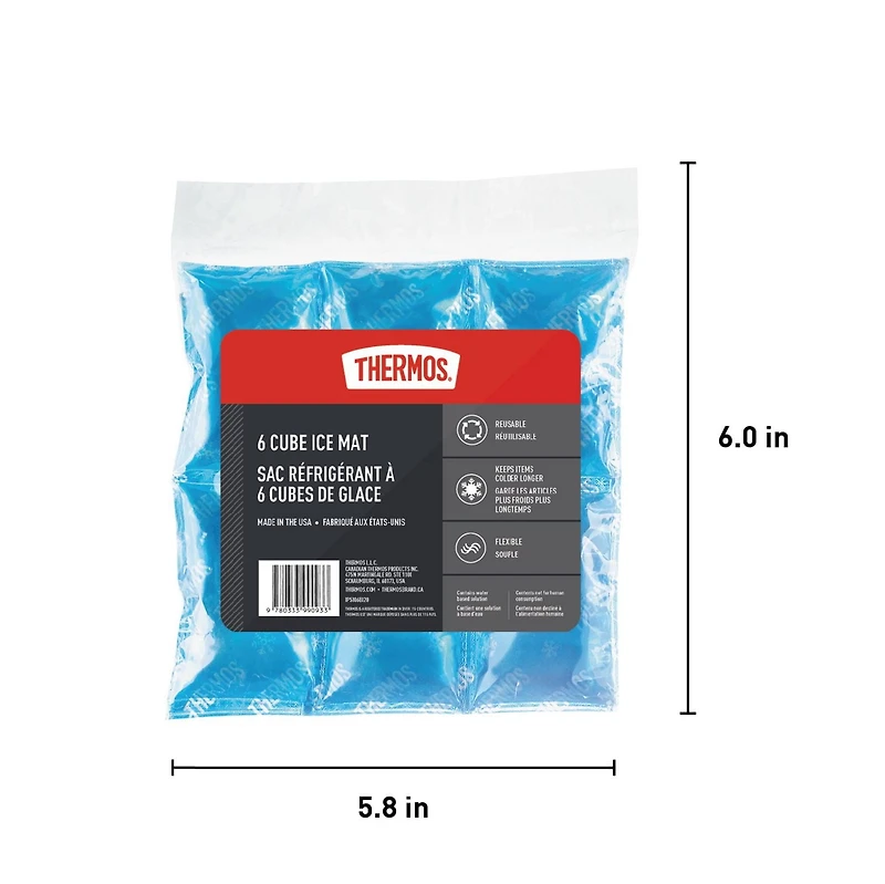 Économiseur de Nourriture Pour Tapis de Glace Réutilisable Thermos, 6 Cubes