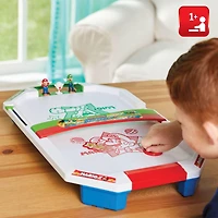 Epoch Games Super Mario Air Hockey, jeu d'adresse et d'action sur table avec figurines Super Mario à collectionner