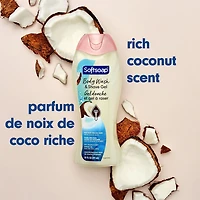 Softsoap Gel Douche Hydratant et de Rasage pour le Corps, Parfum de Noix de Coco Riche Bouteille de 591 ml