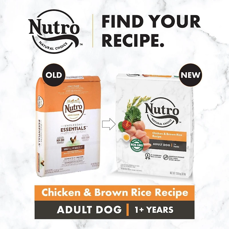Nourriture sèche pour chiens adultes Nutro Natural Choice Recette avec poulet et riz brun 2,27 kg