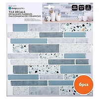 Truu Design Carreaux muraux décoratifs à peler et coller en pâte de terrazzo