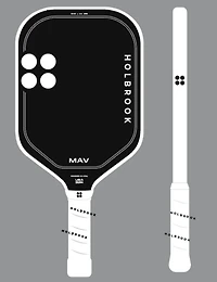 Holbrook Mav Pickleball Paddle | Carbon Fiber Surface, Power, Control, Spin, Polypropylene Honeycomb Core |16 mm | Black
