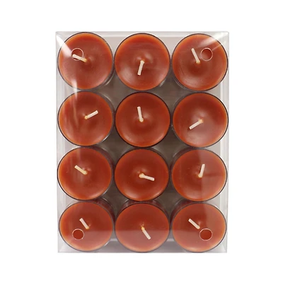 24-Pack Pumpkin Spice Scented Clear Cup Tealight Candle
