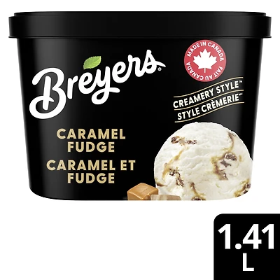Crème Glacée Légère Breyers Caramel et Fudge 1.41 L