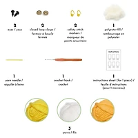 UNIQUE CREATIV CRAFT Crochet Kit – Chicken, 1 pc, Age 8+, Intermediate, 14×13×14 cm ENSEMBE DE CROCHET