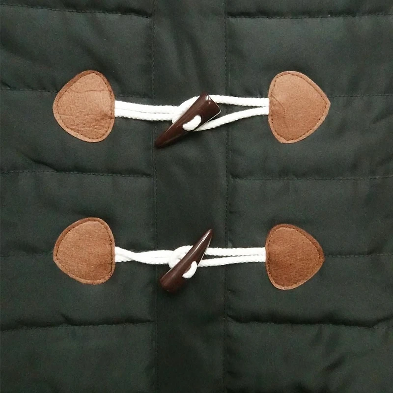 Holiday Time Vêtements pour chiens : Veste à capuche pour l'automne et l'hiver, noir avec fausses boutons, taille XS-XL