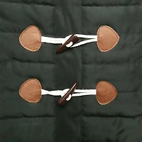 Holiday Time Vêtements pour chiens : Veste à capuche pour l'automne et l'hiver, noir avec fausses boutons, taille XS-XL