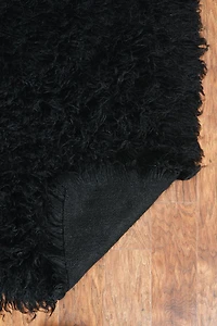 Tapis Nouveau Flokati 1400 gr de 5' x 8', Noir