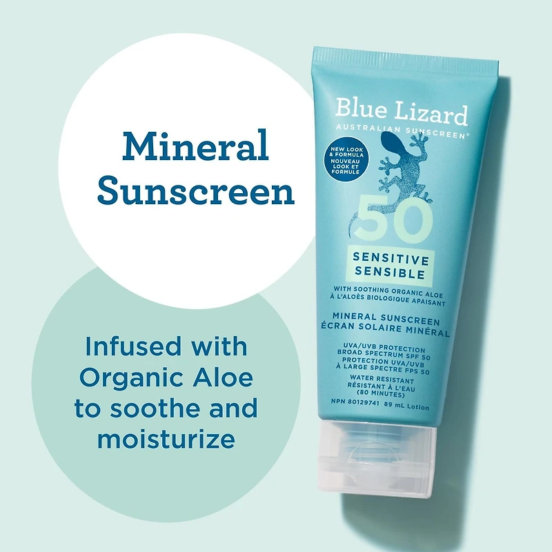 Blue Lizard Mineral Sunscreen Sensitive SPF50, 89 ml