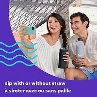 bubba Envy S Tumbler, Insulated Stainless Steel Water Bottle with Straw Lid, Licorice