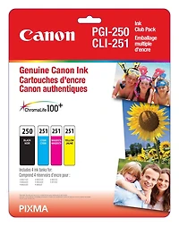 Canon Canada Inc Canon PGI-250 Bk / CLI-251 C,M,Y Ink Club Pack