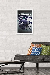 NFL Seattle Seahawks - Helmet 16 Wall Poster, 14.725" x 22.375" Framed