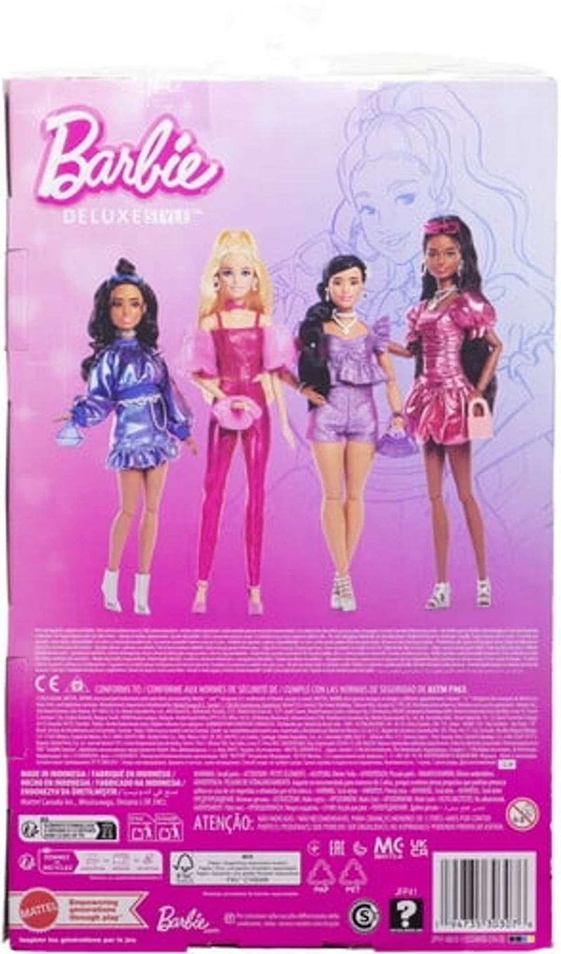 Barbie-Poupée Deluxe Style-avec robe coupe boule corail métallisé