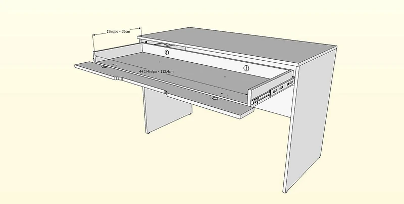 Arobas 2 Piece Home Office Set, White