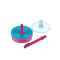 Gobelet antidéversement pour enfants Contigo Leighton en acier inoxydable avec paille, 12 oz (354 ml), azalée et violet,, ensemble de 2