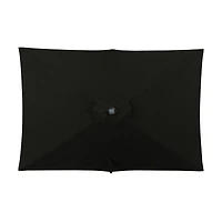 Parasol rectangulaire Nassau 6.5-ft x 10-ft avec lumières à ampoules LED – Toile Breez-Tex