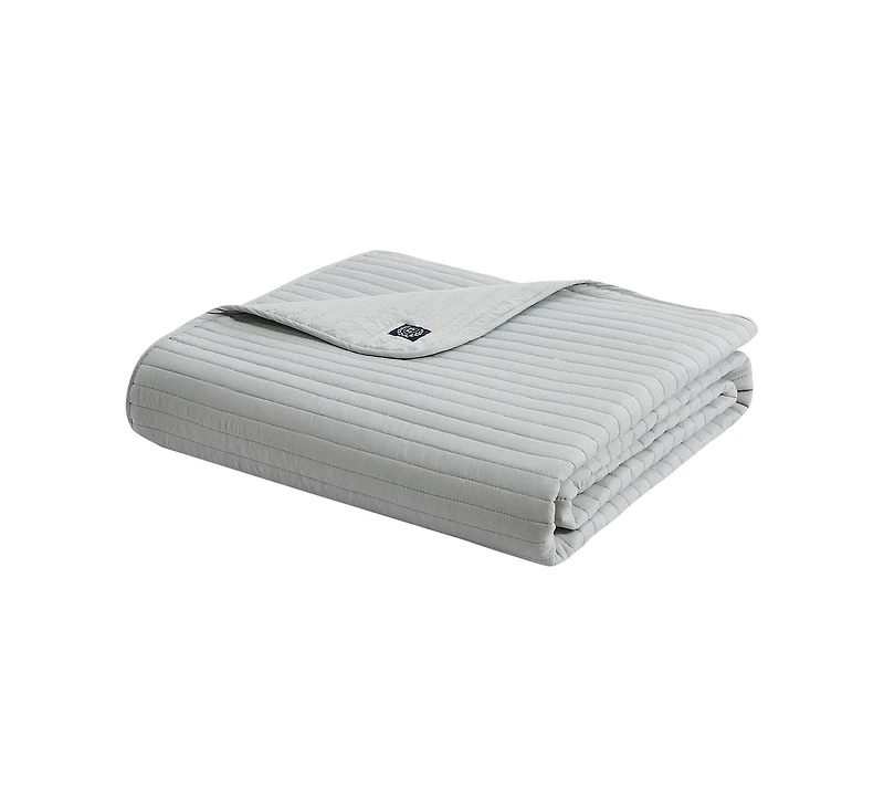Ensemble de courtepointe Chaps 3 pièces, gris, lit double/grand lit Courtepointes D/Q gris douillet