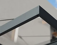 CANOPIA par PALRAM Ensemble d'auvent de porte Sophia XL de 5 pi x 7 pi - Structure grise et panneaux transparents