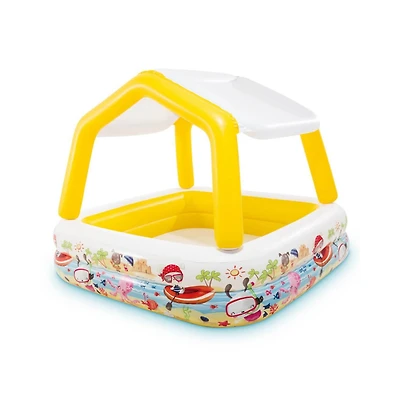 Piscine Intex Sun Shade pour Enfants, À partir de 2 ans, Piscine Gonflable avec Canopy Amovible